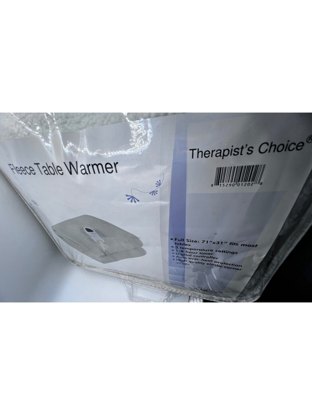 New Therapist's Choice White Fleece Table Warmer Digital Controller 71"x31